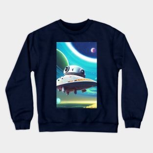 Alien spaceship Crewneck Sweatshirt